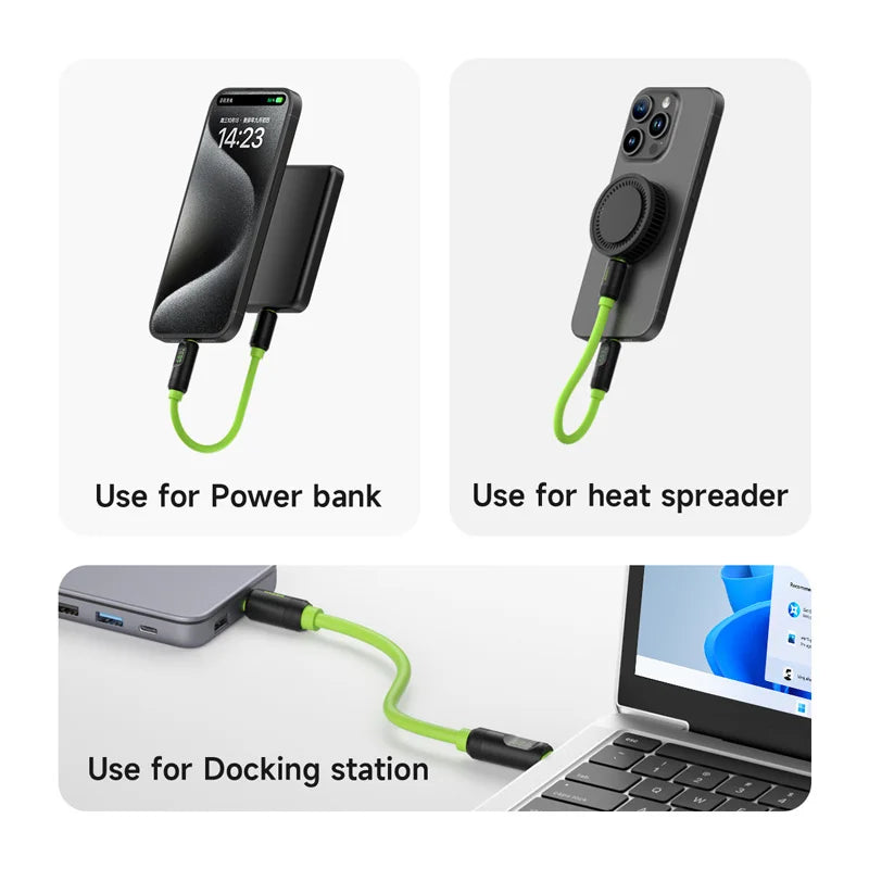 Hagibis Short USB-C to USB-C Cable Thunderbolt 4 Compatible