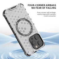 Four Corner Airbag Honeycomb PC MagSafe Phone Case for iPhone 15 Series