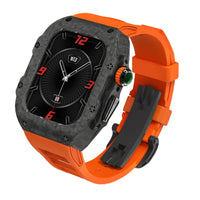 Luxury Carbon Fiber Case & Sport Silicone Strap Kit for Apple Watch