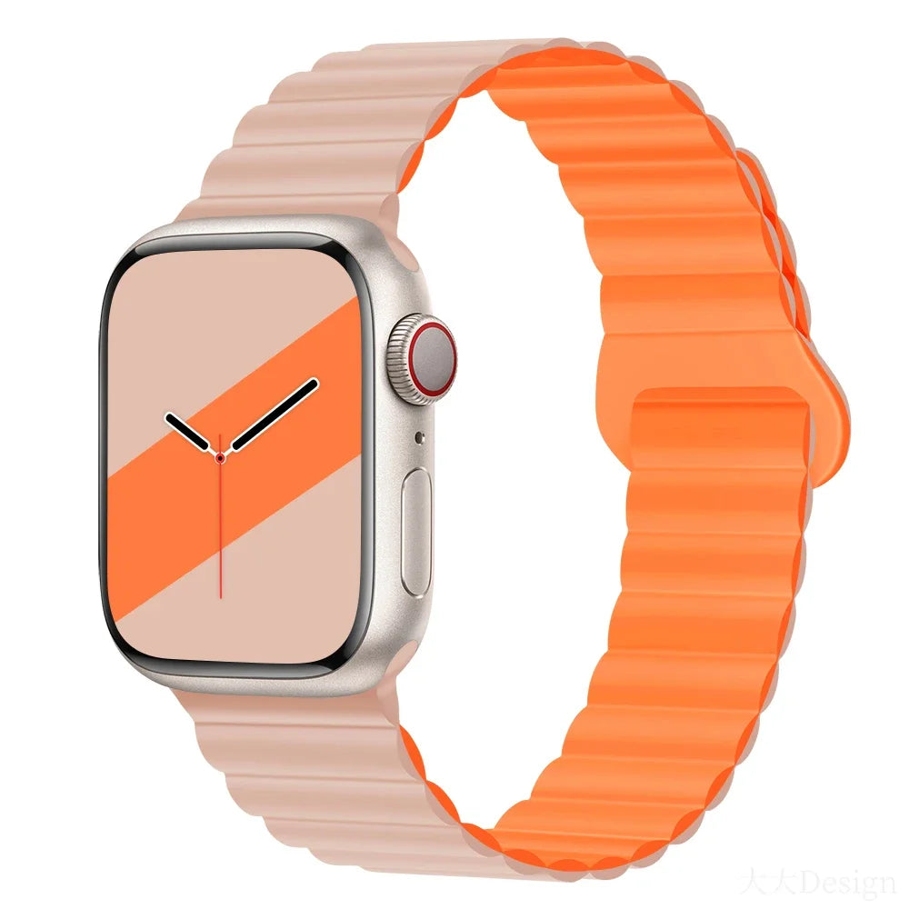 Lightweight Silicone Magnetic Band for Apple Watch