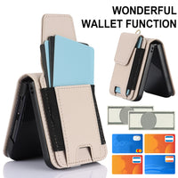 Shockproof Leather Crossbody Wallet Case with Card Holder for Samsung Galaxy Z Flip 6