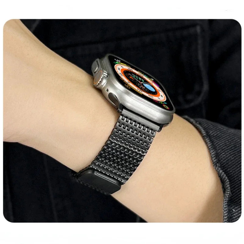 Milanese Stainless Steel Loop Strap for Apple Watch with Magnetic Clasp