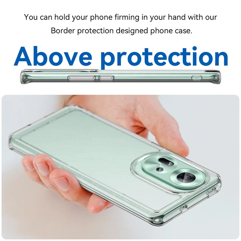 Transparent TPU Luxury Silicone Soft Bumper Phone Protector Case for OPPO Reno 11