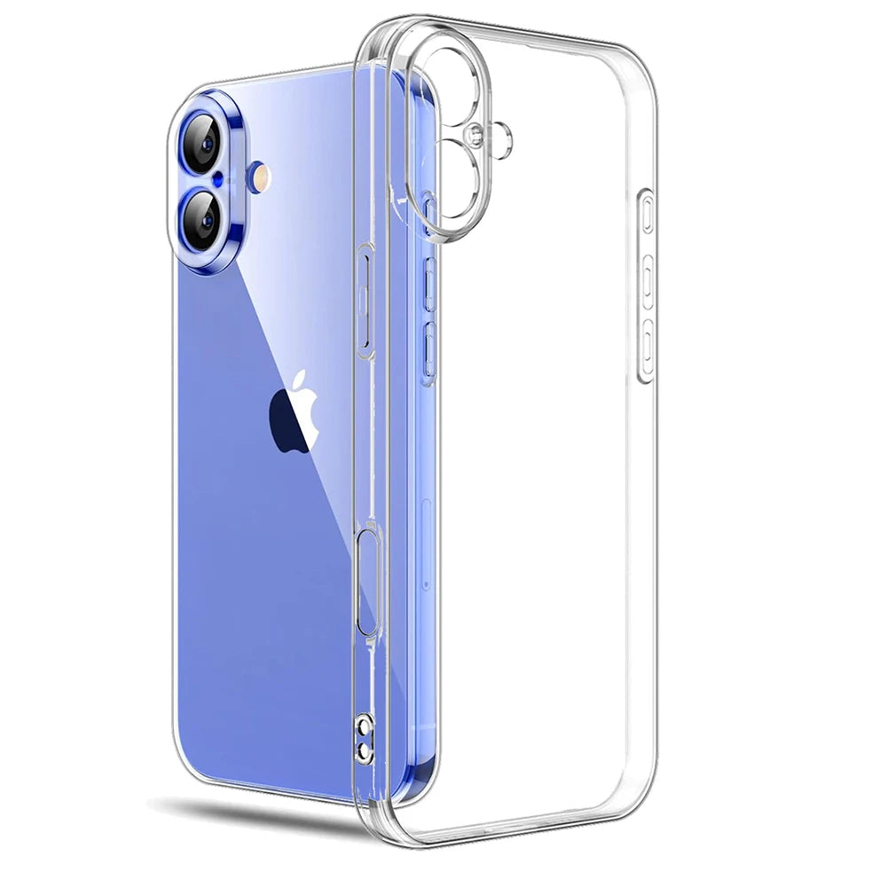 Crystal Clear Soft Silicone Case for iPhone 16 Series