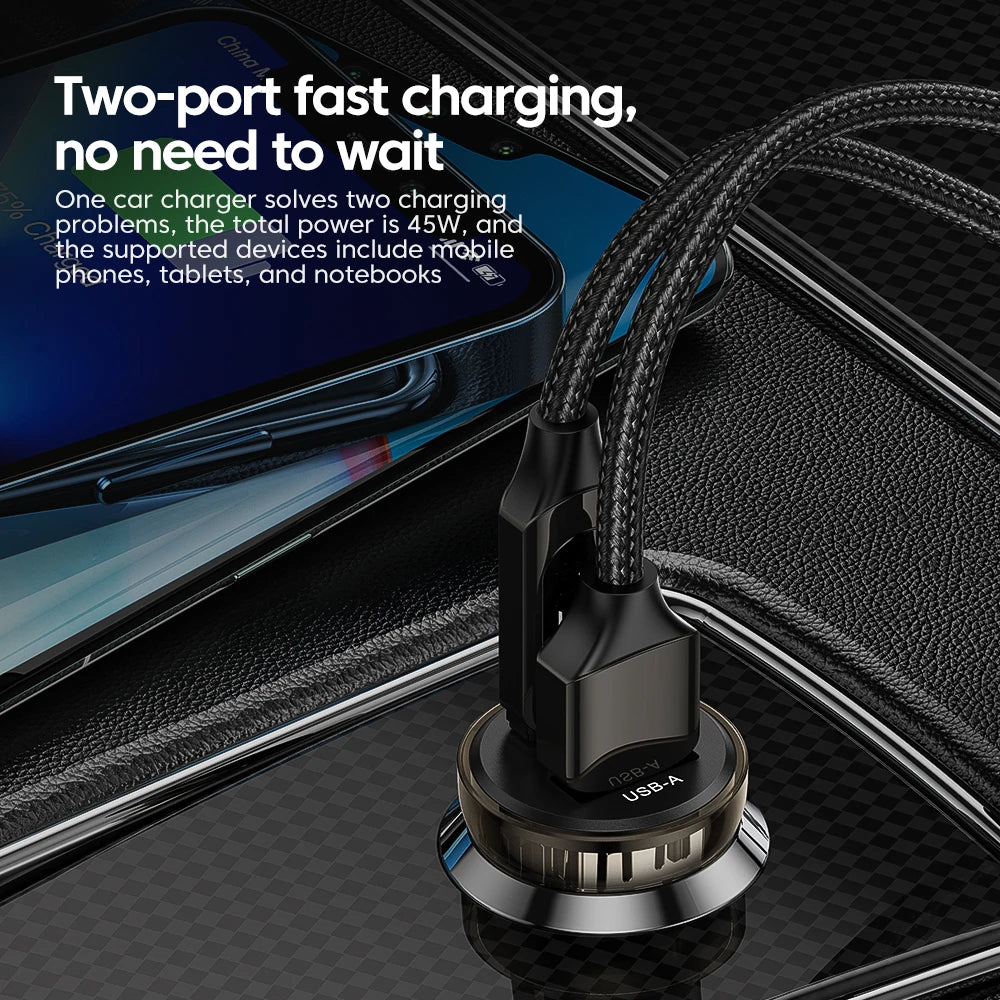 Toocki 45W PD Mini USB Car Charger