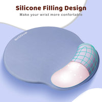 Ergonomic Silicone Wrist Support Mouse Pad with Non-Slip PU Base – Stay Comfortable All Day