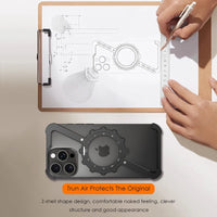 Z-Shaped Gear Design Aluminum Alloy Magnetic Case for iPhone 16 Series