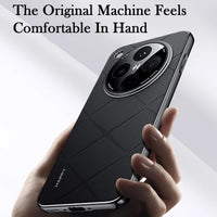 Shockproof PU Leather Case with Grid Design for OPPO Find X8 Series