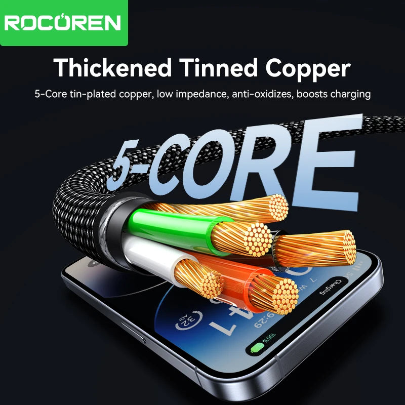 Rocoren PD 27W USB-C to Lightning Data Cable