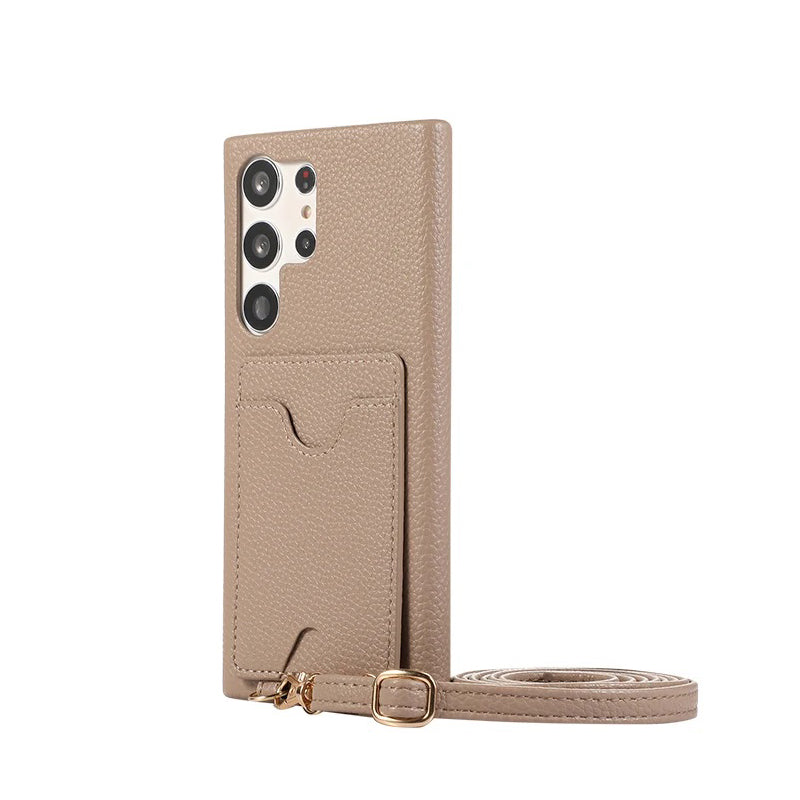 Crossbody Wallet Leather Case for Samsung Galaxy S23 Series