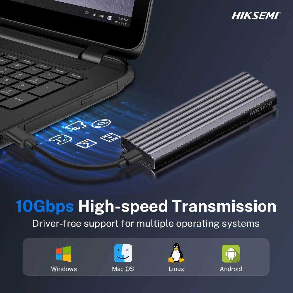 HIKSEMI M.2 NVMe SSD Enclosure USB 3.1 Gen 2 10 Gbps