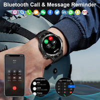 MELANDA 1.43" AMOLED Screen HD Bluetooth Call Smart Watch