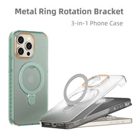 Magnetic 2-in-1 PC+TPU Shockproof Phone Case with Kickstand for iPhone 15 Series