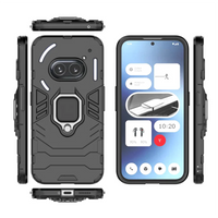 Rugged Armor Shockproof Case with Magnetic Metal Ring Holder for Nothing Phone 2a