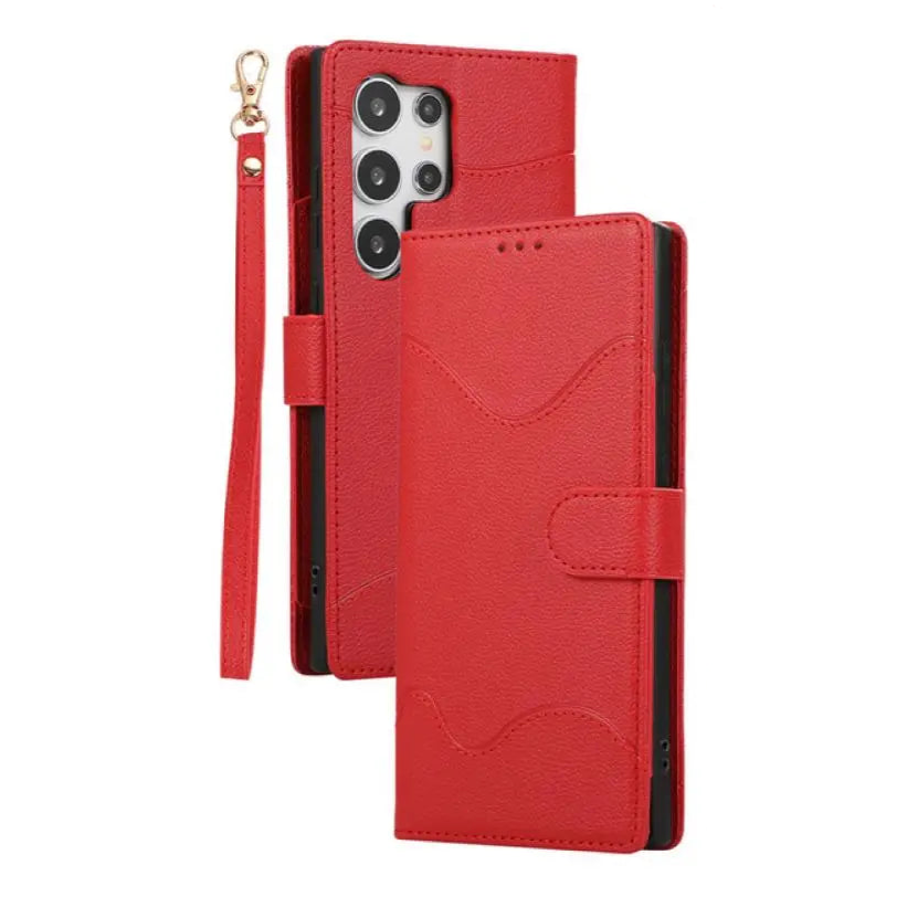 Leather Crossbody Wallet Stand Flip Shell Phone Case for Samsung Galaxy S23 Series