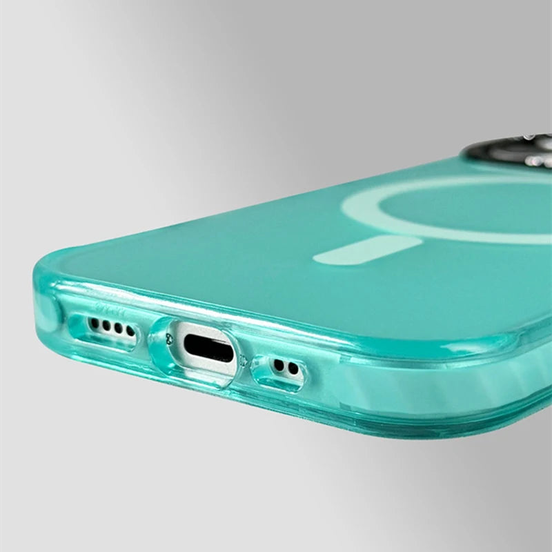 Protective MagSafe Case with Luxury Diamond Lens Cover for iPhone 16 Series