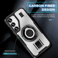 Ring Holder Shockproof Armor Case with Metal Bracket for Samsung Galaxy S23 Series