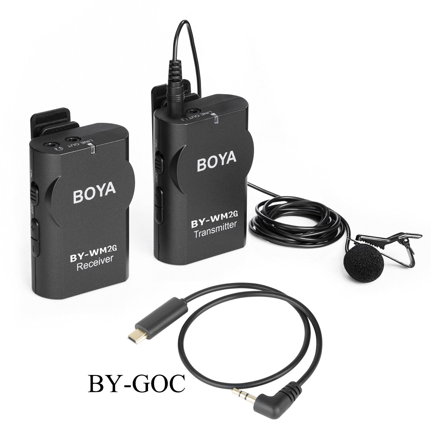 BOYA BY-WM2G Wireless Lavalier Microphone Kit with GoPro Cable Adapter