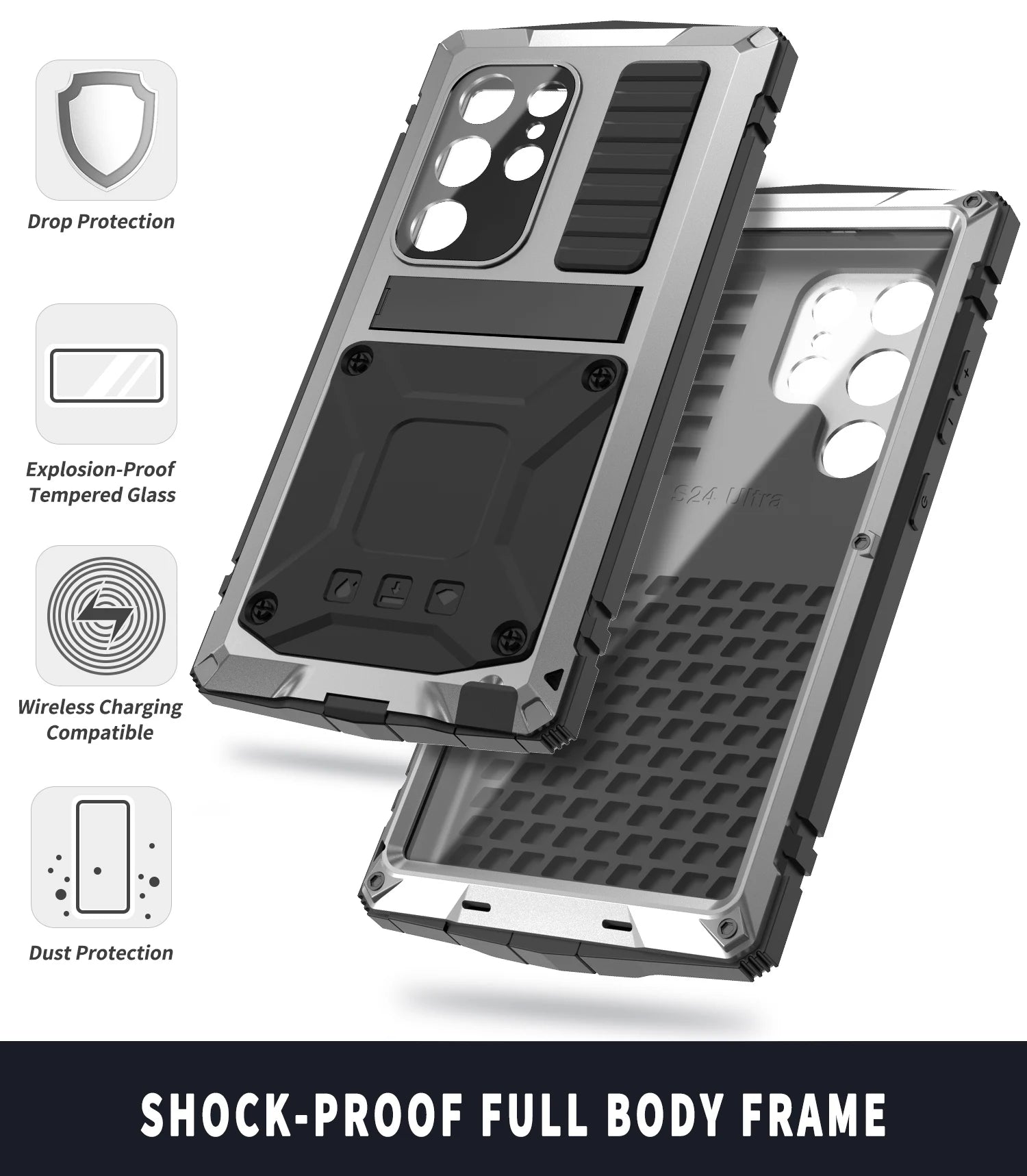 Samsung Galaxy S25 Series Armor Case with Full Camera and Screen Protection