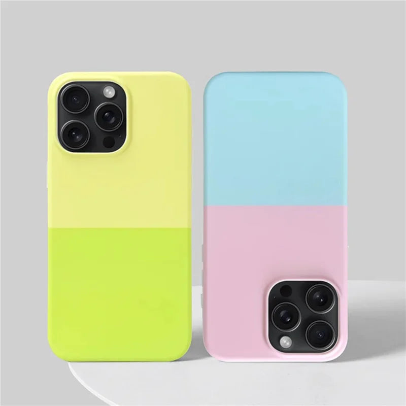 Hit Color Matte Anti-Fall Silicone Case for iPhone 15 Series