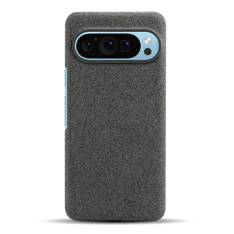 Ultra Thin Hard PC Anti-slip Case with Woven Textile Fabric Cloth Back for Google Pixel 8 Series