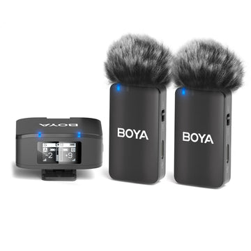 BOYA BOYAMIC Wireless Lavalier Lapel Microphone - Crystal Clear Sound on the Go