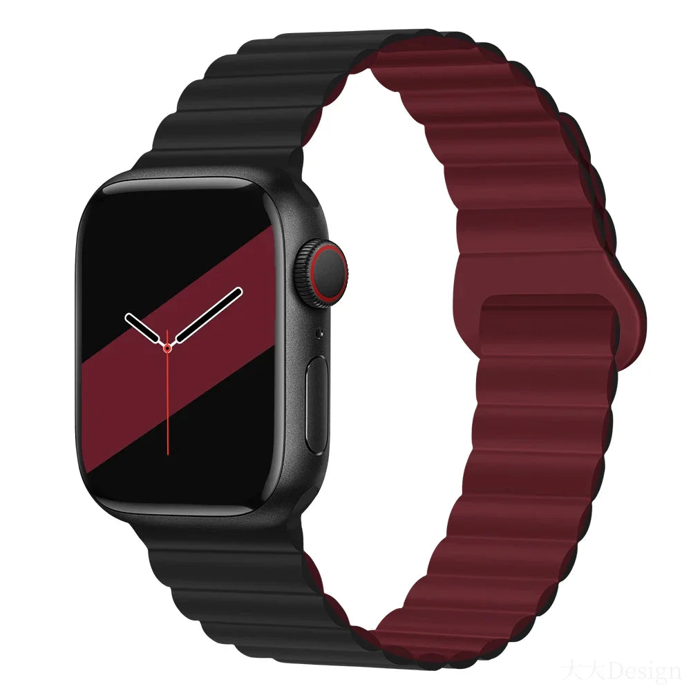 Lightweight Silicone Magnetic Band for Apple Watch