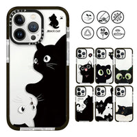 Fashion Cartoon Black Cat Soft TPU Shockproof Case for iPhone 16 Series