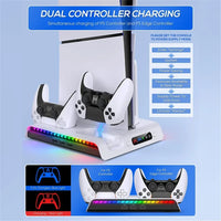 RGB Charging Dock with Cooling Fan for PlayStation 5 Slim