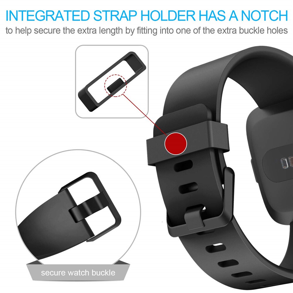 Adjustable Silicone Replacement Wristband Strap for Fitbit Versa 2