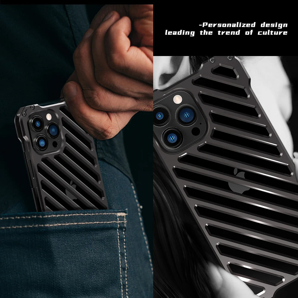 Heavy Duty Military-Grade Metal Case for iPhone 15 Series – Ultimate Protection for Your Device