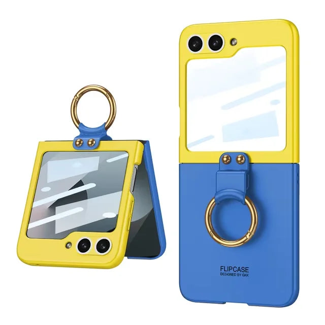 Fashion Contrast Color Case with Built-in Screen Protector for Samsung Galaxy Z Flip 6