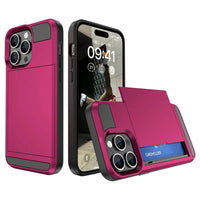 iPhone 15 Series Dual Layer Case with Sliding Card Holder