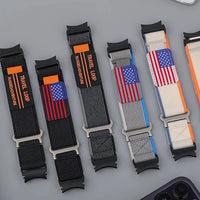 Gapless Nylon Band for Samsung Galaxy Watch 6 & Galaxy Watch 6 Classic – US Flag Design