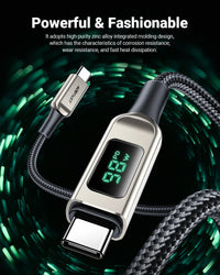 ACEFAST 100W USB-C to USB-C Fast Charging Cable with LED Display