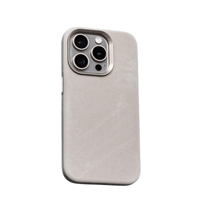 Fiber Leather MagSafe Compatible Soft Shockproof Case for iPhone 15 Series