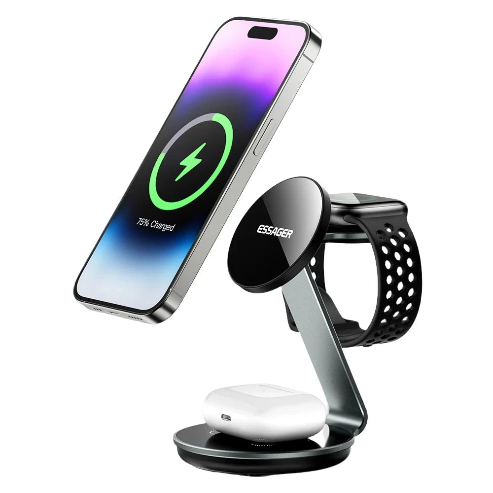 Essager 3-in-1 Magnetic Wireless Charger Bracket