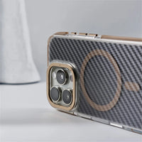 Carbon Fiber Pattern Shockproof MagSafe Bumper Case for iPhone 15 Series