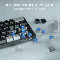 AULA F3261 61-Key Wired Mechanical Keyboard with Hot-Swap Switches