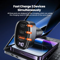 Toocki 140W USB-A + Dual Type-C PD Car Charger