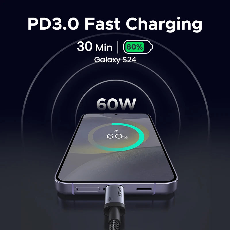 UGREEN PD60W Fast Charging USB-C Cable