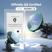 Joyroom Qi2 15W Magnetic Wireless Car Charger for Air Vent and Dashboard Mount