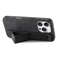 Shockproof Leather Kickstand Wrist Strap Phone Case for iPhone 16 Series