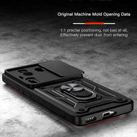 Slide Camera Protection Ring Stand Shockproof Armor Phone Cover Case for Oppo Reno 11 Series