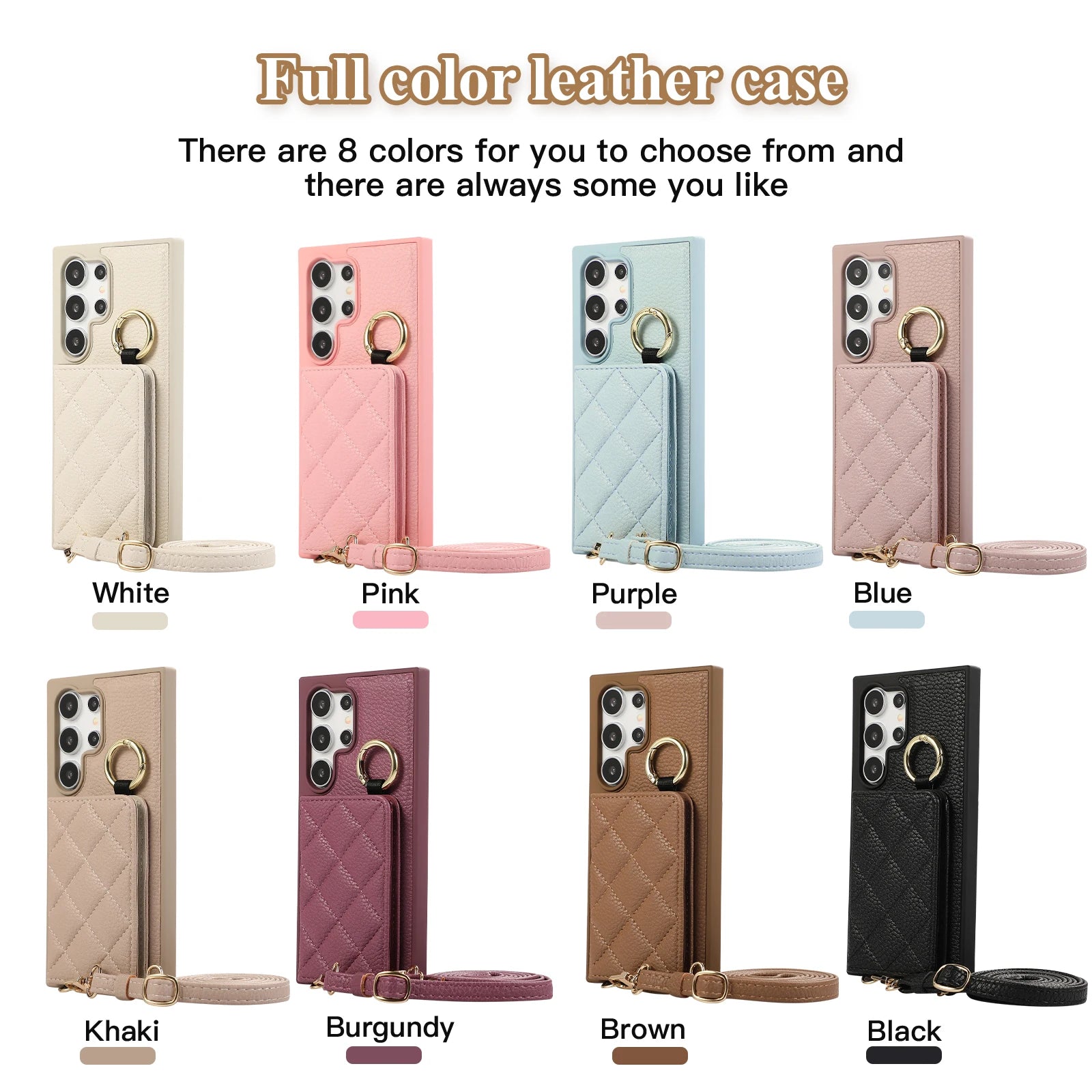 Leather Crossbody Wallet Case for Samsung Galaxy S24 Series