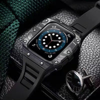 Luxury Case with Rubber Strap for Apple Watch – Elegant Protection and Comfort