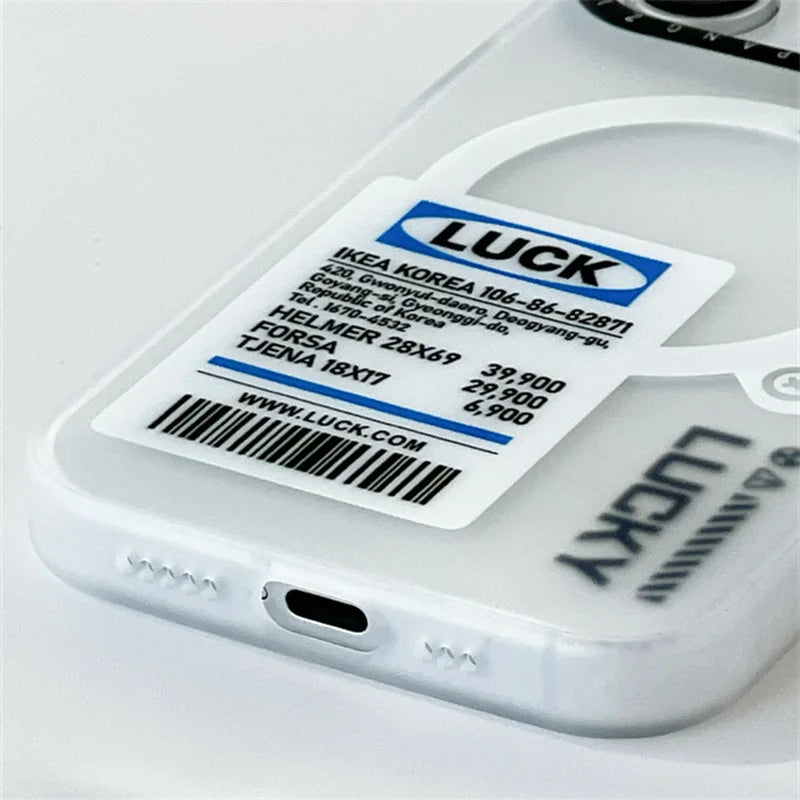 Modern Barcode Label MagSafe Phone Case for iPhone 15 Series