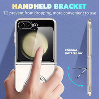 Shockproof Clear Case with Ring Holder Stand for Samsung Galaxy Z Flip 6