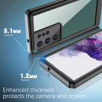 360 Full Protective Screen Armor Crystal Pouch Waterproof Case for Samsung Galaxy S23 Series