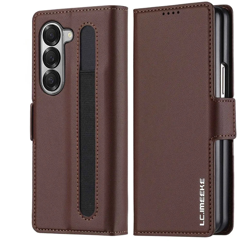 Samsung Galaxy Z Fold 5 Business Leather Case with Pen Holder & Card Slots